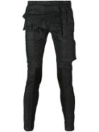 Rick Owens Drkshdw Coated Skinny Jeans, Men's, Size: 33, Black, Cotton/spandex/elastane