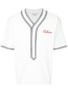 Ck Calvin Klein Logo V-neck T-shirt - White