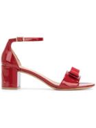 Salvatore Ferragamo Bow Detail Sandals - Red