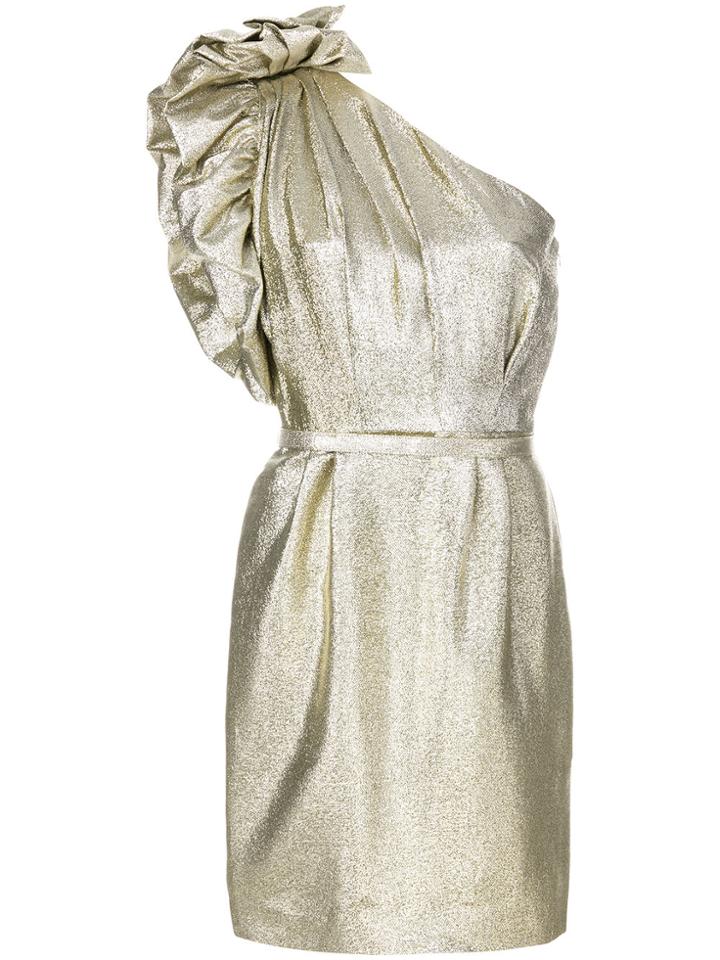 Stella Mccartney One-shoulder Lurex Dress - Metallic
