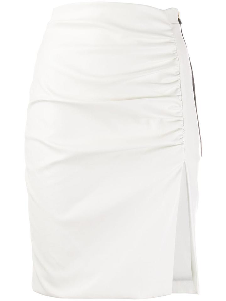 Nineminutes Fitted Draped Skirt - White