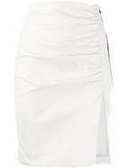 Nineminutes Fitted Draped Skirt - White
