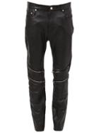 Saint Laurent Zip Detail Lambskin Trousers
