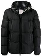 Moncler Hooded Zip-up Puffer Jacket - Black