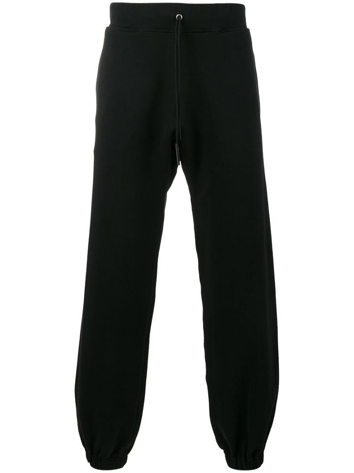 Maison Margiela - Drawstring Sweatpants - Men - Cotton/calf Leather - 50, Black, Cotton/calf Leather