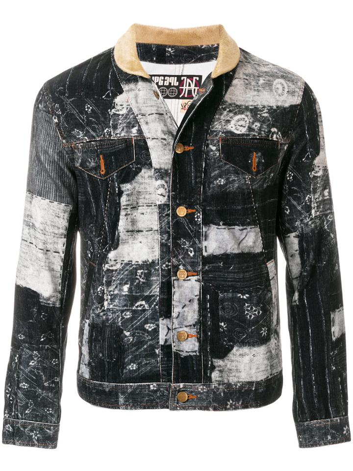 Jean Paul Gaultier Vintage Printed Buttoned Jacket - Black