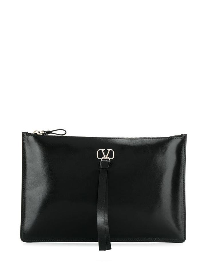Valentino Leather Pouch - Black