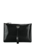 Valentino Leather Pouch - Black