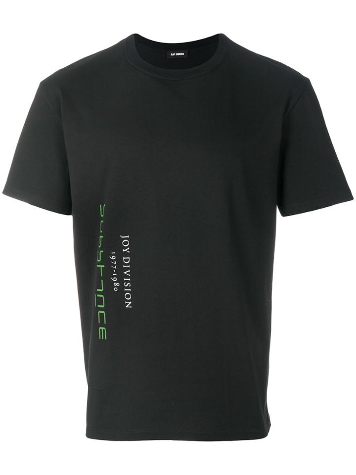 Raf Simons Slogan T-shirt - Black