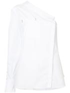 Mugler One-shoulder Shirt - White