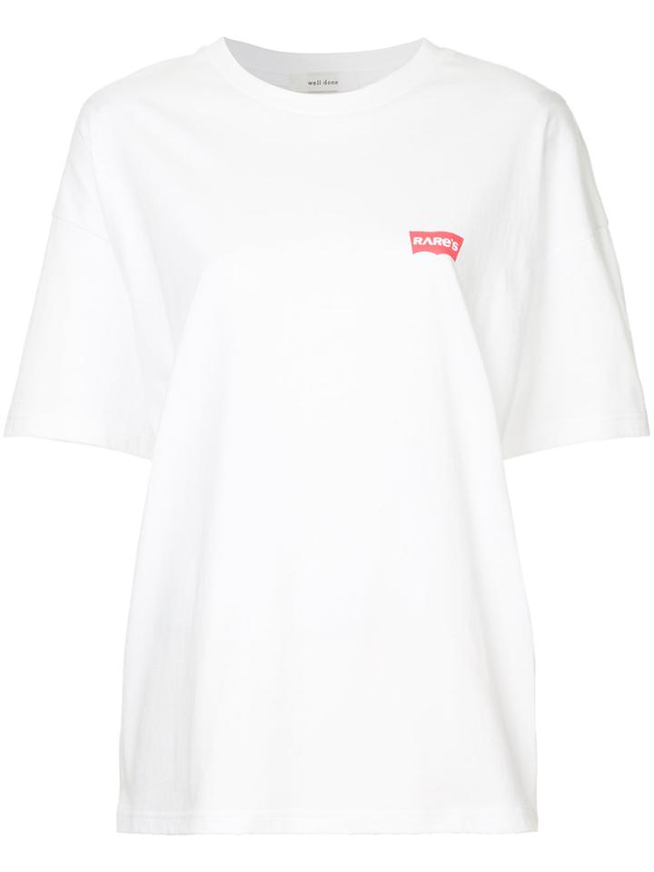 We11done Logo Print Oversize T-shirt - White
