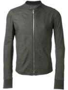 Rick Owens Band Collar Jacket, Men's, Size: 50, Grey, Lamb Skin/cotton/viscose/cupro