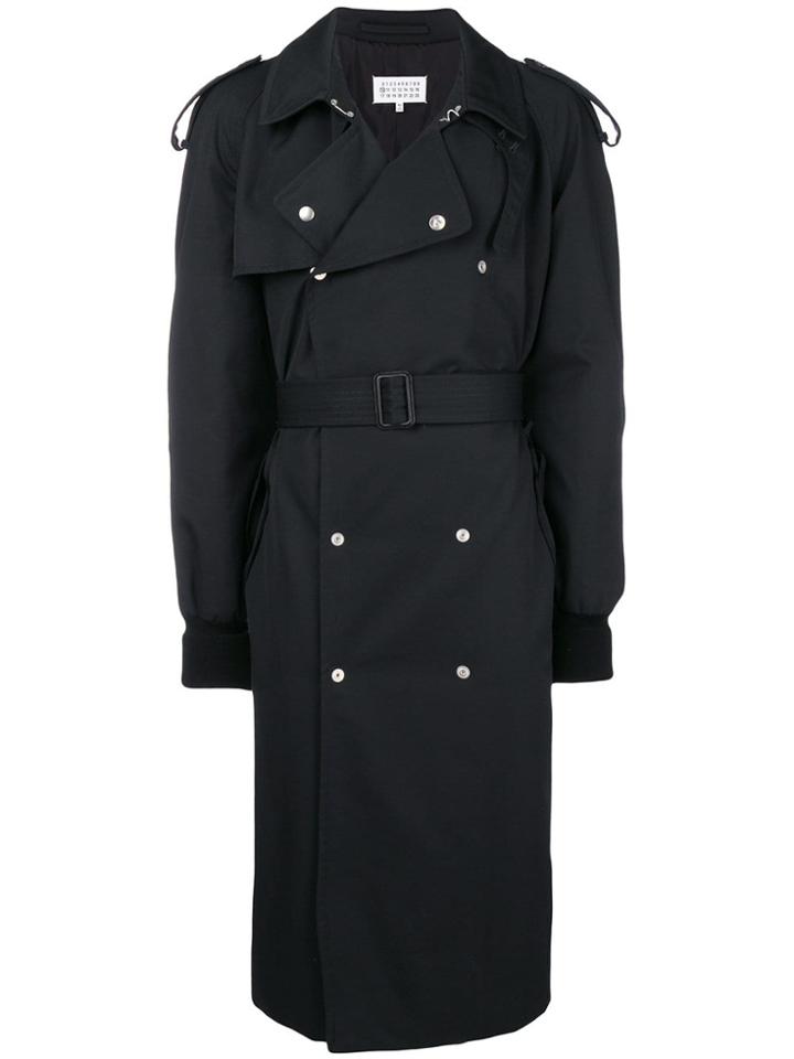 Maison Margiela Double Breasted Military Coat - Black