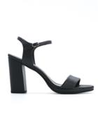 Sarah Chofakian Chunky Heel Sandals - Black