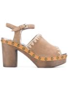 Mou Ankle Strap Clogs - Nude & Neutrals