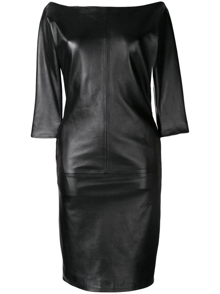 Dsquared2 Off-shoulder Leather Dress - Black