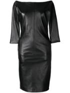 Dsquared2 Off-shoulder Leather Dress - Black
