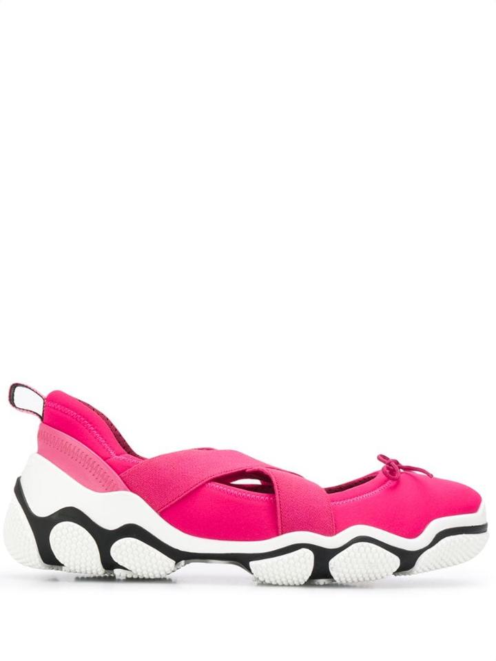 Red Valentino Red(v) Cross-over Strap Sneakers - Pink