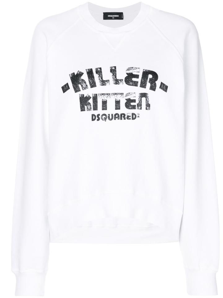 Dsquared2 Killer Kitten Sweatshirt - White