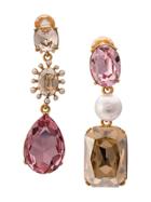Oscar De La Renta Embellished Drop Earrings - Pink