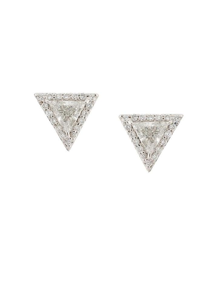 Lizzie Mandler Fine Jewelry 'trillion' Diamond Pave Stud Earrings, Women's