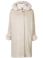 Blumarine Panelled Coat - Nude & Neutrals