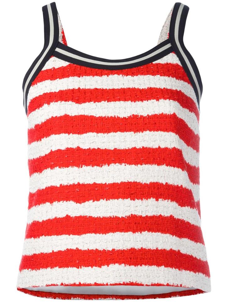 Msgm Striped Top - Red