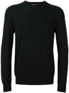 Alexander Mcqueen Crew Neck Sweater, Men's, Size: Medium, Black, Silk/cotton/wool