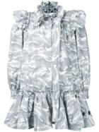 Marc Jacobs - Camouflage Print Babydoll Dress - Women - Cotton - 6, Grey, Cotton