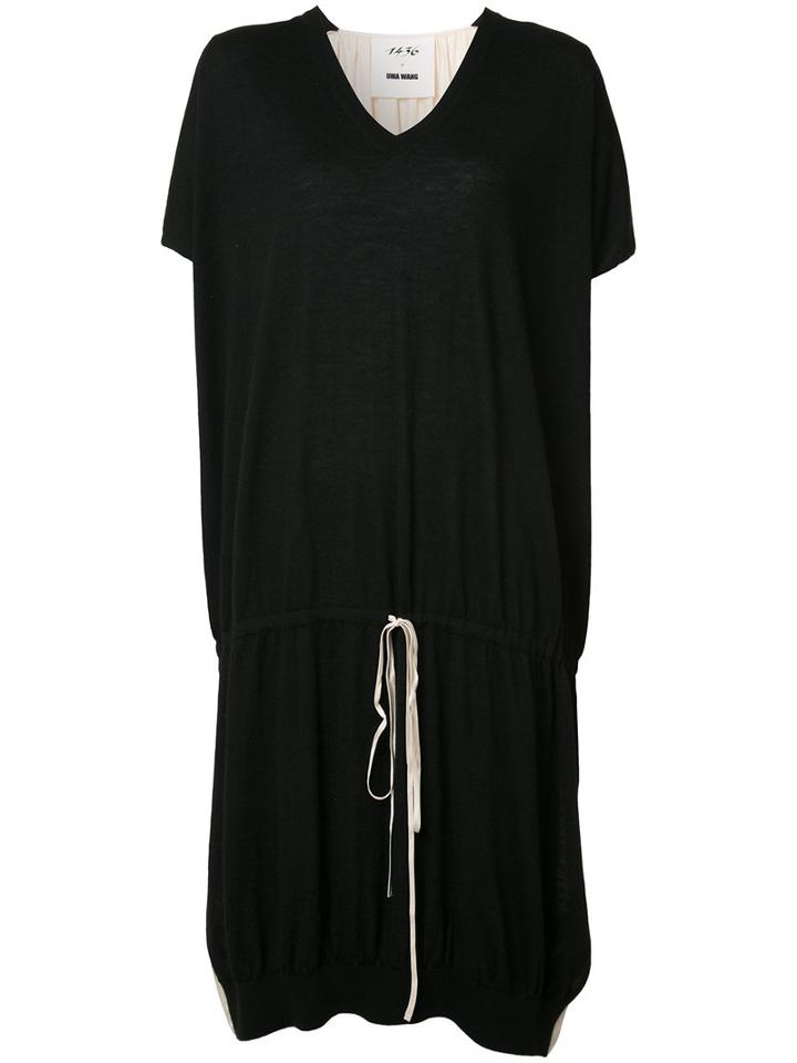 Uma Wang Drawstring T-shirt Dress, Women's, Size: Medium, Black, Silk/cashmere