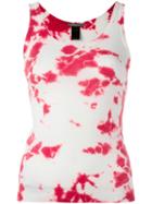 Suzusan Tie-dye Print Top, Women's, Size: Large, Red, Cotton/modal
