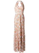 Marchesa Notte Flower Motif Long Dress