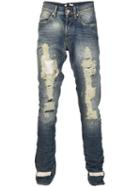 Off-white Ripped Slim Jeans, Men's, Size: 32, Blue, Cotton