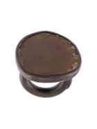 Monies Agate Black Copper Ring, Women's, Size: Medium, Brown