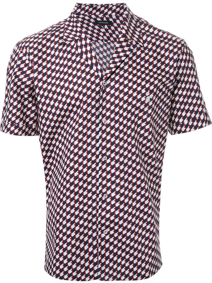 Loveless - Notched Lapel Shirt - Men - Cotton - 1, Blue, Cotton