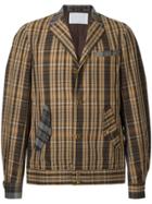 Kolor Madras Check Jacket - Brown