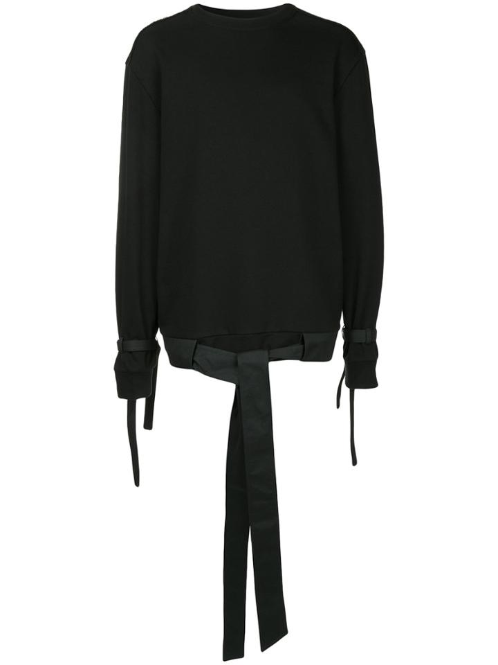 Consistence Belted Sweatshirt - Black