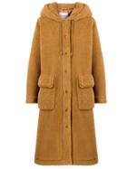 Stand Studio Hooded Shearling Coat - Brown