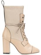 Stuart Weitzman Gleaming Tripon Boots - Nude & Neutrals