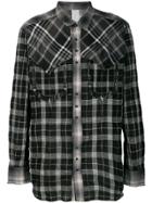 Carpe Diem Wrinkled Effect Button Shirt - Grey