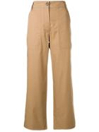 Pringle Of Scotland Wide Leg Trousers In Camel - Brown