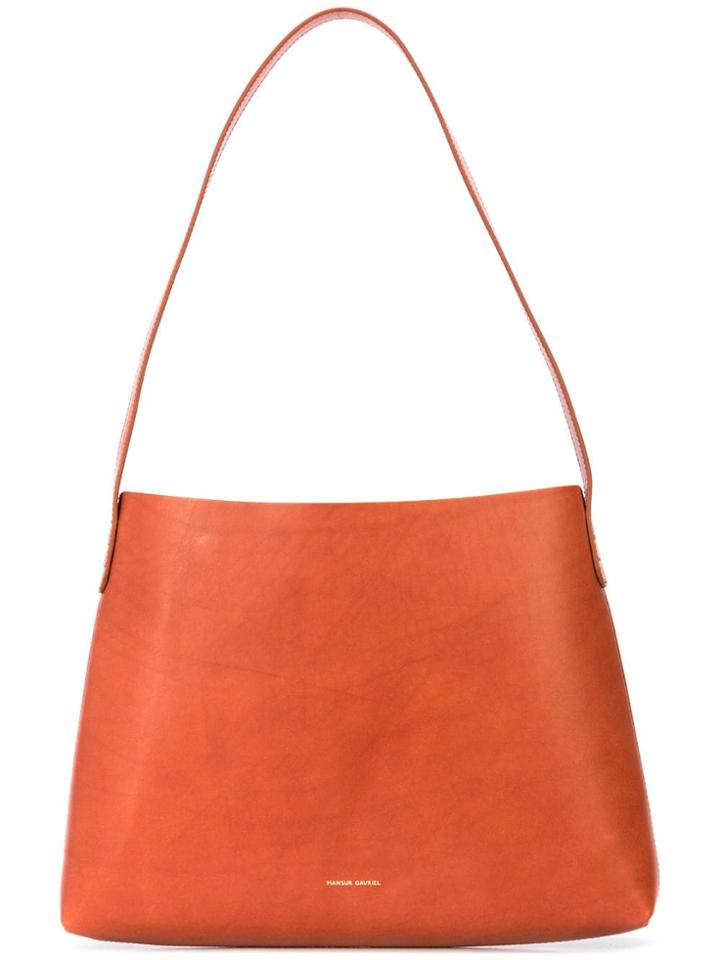 Mansur Gavriel Wide Square Shoulder Bag - Brown