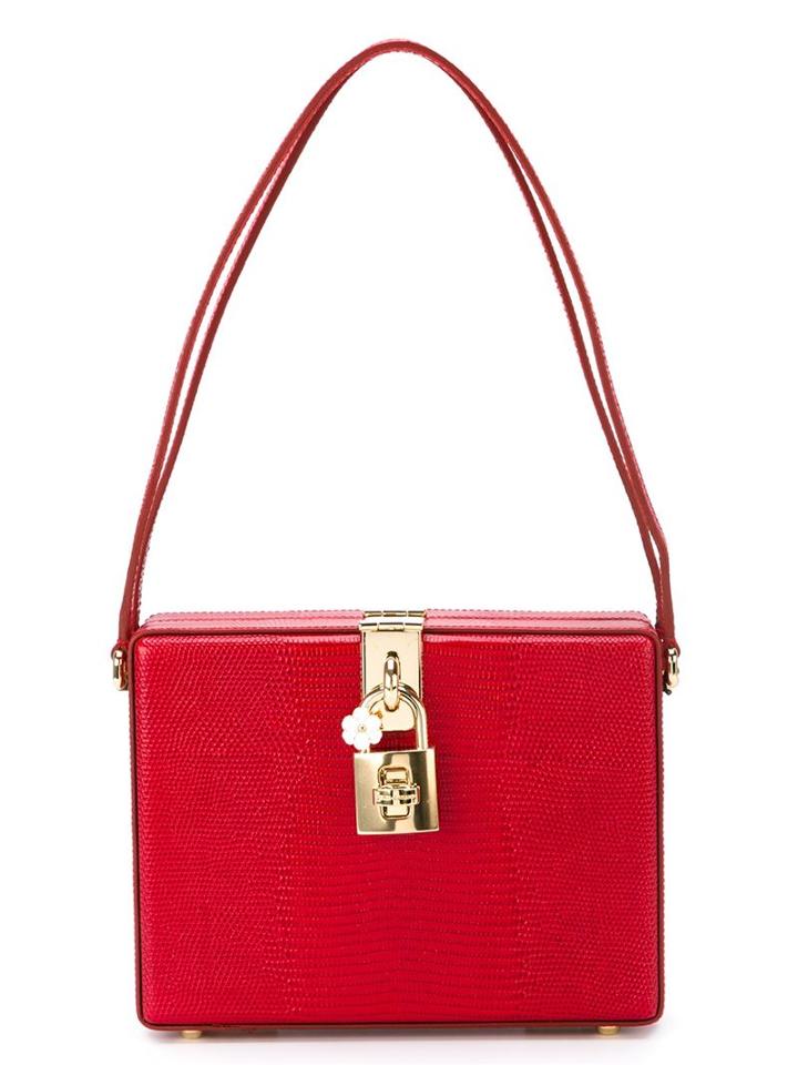 Dolce & Gabbana - 'dolce' Shoulder Bag - Women - Leather/metal (other) - One Size, Red, Leather/metal (other)