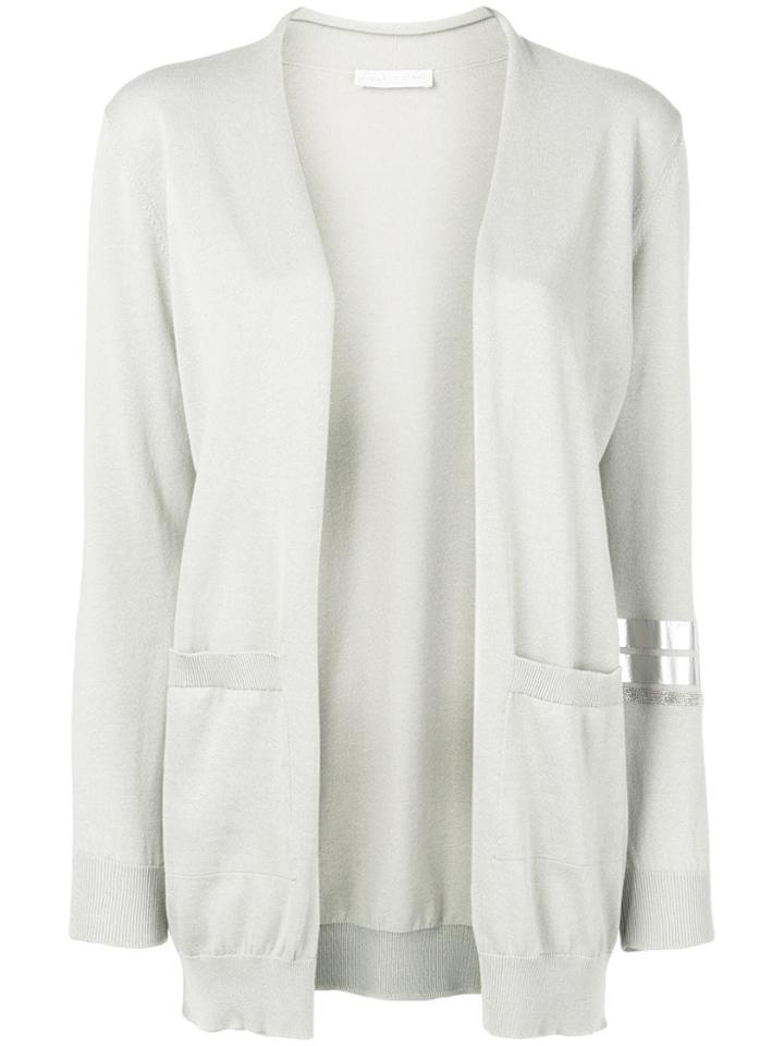 Fabiana Filippi Longline Fine Knit Cardigan - Grey