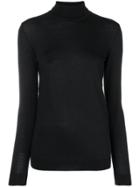 Lanvin Turtle Neck Knitted Sweater - Black
