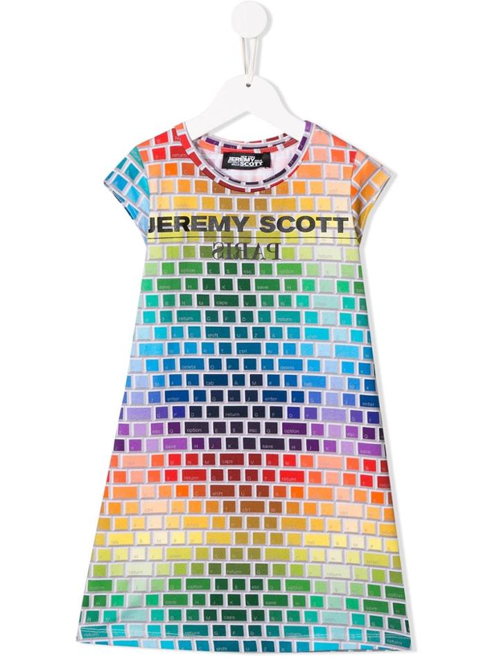 Jeremy Scott Junior Teen Keyboard Print Dress - Blue