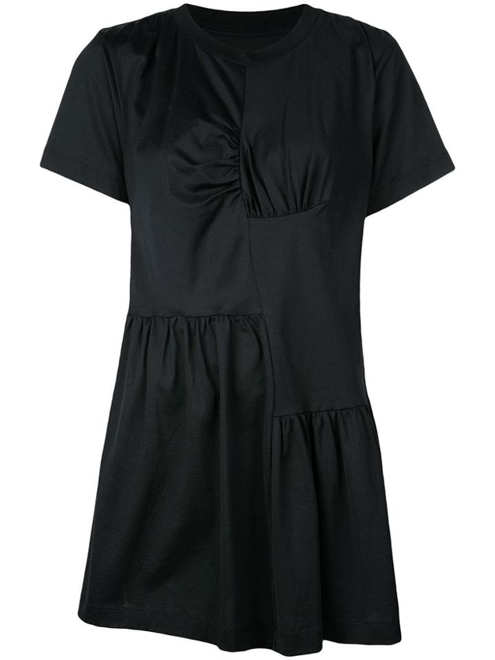 Marques'almeida Gathered Front T-shirt Dress - Black