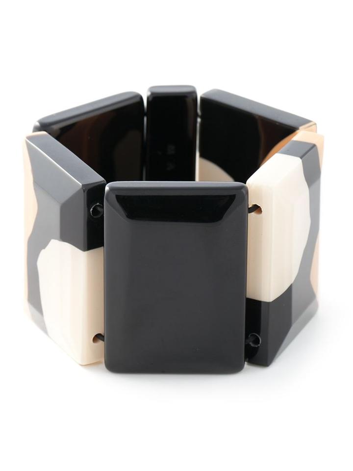 Marni Elasticated Detail Bracelet, Women's, Black, Resin