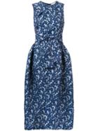 Scanlan Theodore Bubble Floral Brocade Dress, Size: 6, Blue, Polyester