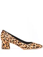 Loeffler Randall Ina Leopard Loafers - Brown